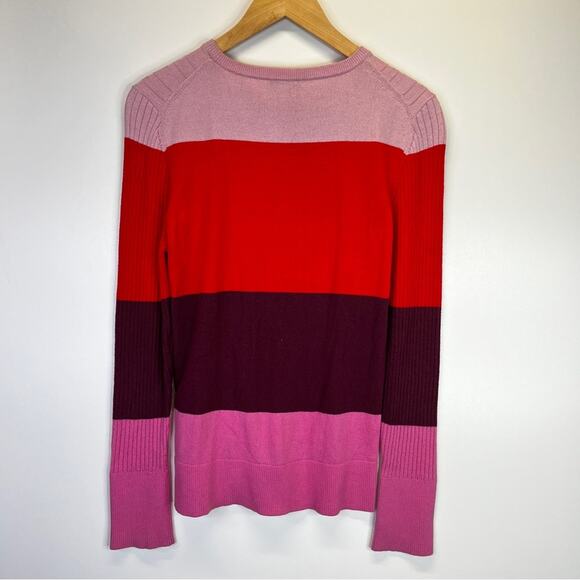 Tome Merino Wool Blend Colorblock sweater pink - 18 - Picture 9 of 14